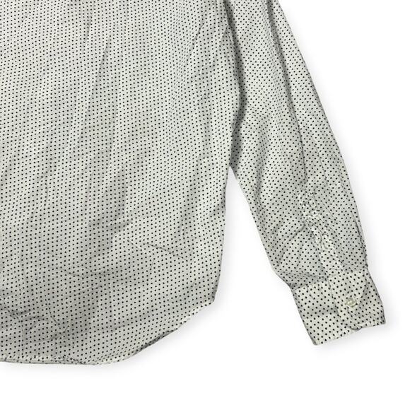 Frank & Eileen EILEEN Heart Print Relaxed Button Up Shirt SIZE XS Navy White - Picture 5 of 12